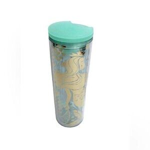 Starbucks 16 fl oz Mermaid Scale Clear Acrylic Cold Cup Grande Tumbler